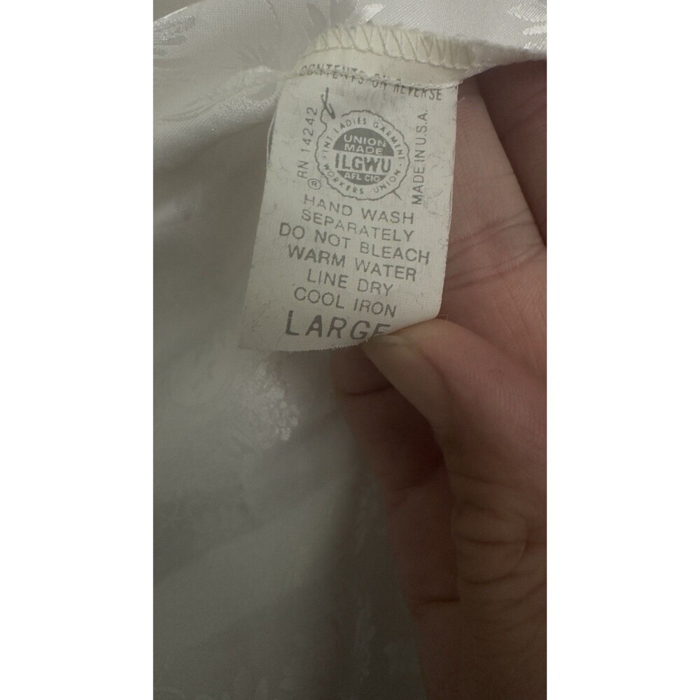 Vintage Christian Dior Lingerie Robe Lace Size Large - Belt Missing - Picture 4 of 6